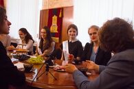 Встреча и.о. ректора ТвГУ Л.Н. Скаковской с участницами конкурса "Королева университета"