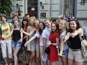 Праздничное шествие, посвященное «Дням славянской письменности и культуры». Церемония открытия памятника «Кирилла и Мефодия»