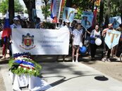 Праздничное шествие, посвященное «Дням славянской письменности и культуры». Церемония открытия памятника «Кирилла и Мефодия»