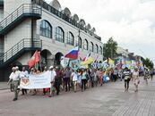 Праздничное шествие, посвященное «Дням славянской письменности и культуры». Церемония открытия памятника «Кирилла и Мефодия»