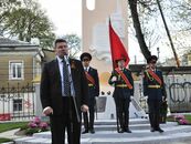 Торжественное возложение цветов к Стеле погибшим в годы Великой Отечественной войны сотрудникам университета