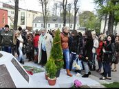 Торжественное возложение цветов к Стеле погибшим в годы Великой Отечественной войны сотрудникам университета