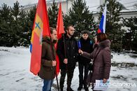 Траурный митинг, посвященный Герою России Олегу Пешкову