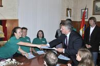 Встреча ректора с волонтерами Международной географической олимпиады iGeo-2015