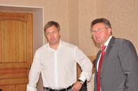 Рабочая встреча депутата ГД, зам. председателя Комитета ГД по науке и наукоёмким технологиям А.Ю. Русских и ректора ТвГУ, профессора А.В. Белоцерковского по вопросам создания инновационных предприятий на базе имеющихся научных разработок ТвГУ