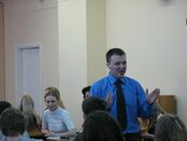 Заседание молодежного «круглого стола», приуроченного к Году Учителя в России по теме «Формирование образа школы и современного учителя в сознании молодёжи средствами массовой информации»