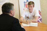 А.В. Белоцерковский на собеседовании в Центре развития молодежных волонтерских программ ТвГУ