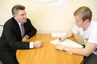 А.В. Белоцерковский на собеседовании в Центре развития молодежных волонтерских программ ТвГУ