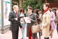 Открытие велопарковок у корпуса исторического факультета