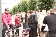 Открытие велопарковок у корпуса исторического факультета