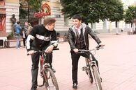 Открытие велопарковок у корпуса исторического факультета