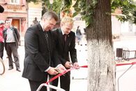 Открытие велопарковок у корпуса исторического факультета