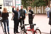 Открытие велопарковок у корпуса исторического факультета