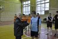Финал межфакультетских соревнований по волейболу (I место - ПМиК, II место - физико-технический ф-т, III место - математический ф-т)