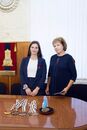 Вручение удостоверения аспиранта ТвГУ призеру Олимпийский игр Наталье Непряевой